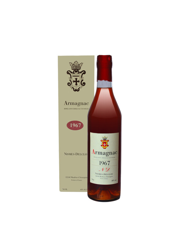 Nismes Delclou - Armagnac 1967 Gift Box - 0.7L, Alc: 40%