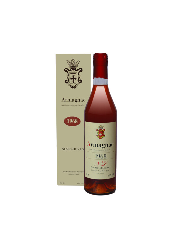 Nismes Delclou - Armagnac 1968 - 0.7L, Alc: 40%