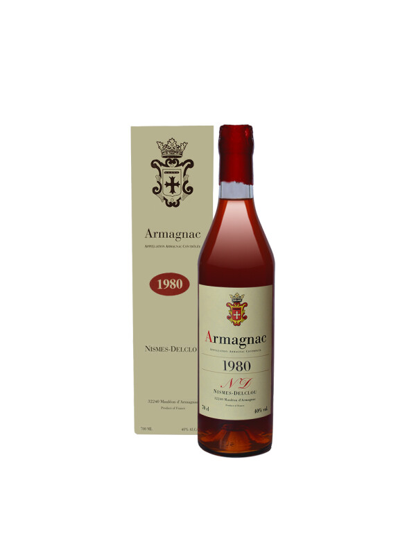Nismes Delclou - Armagnac 1980 Gift Box - 0.7L, Alc: 40%