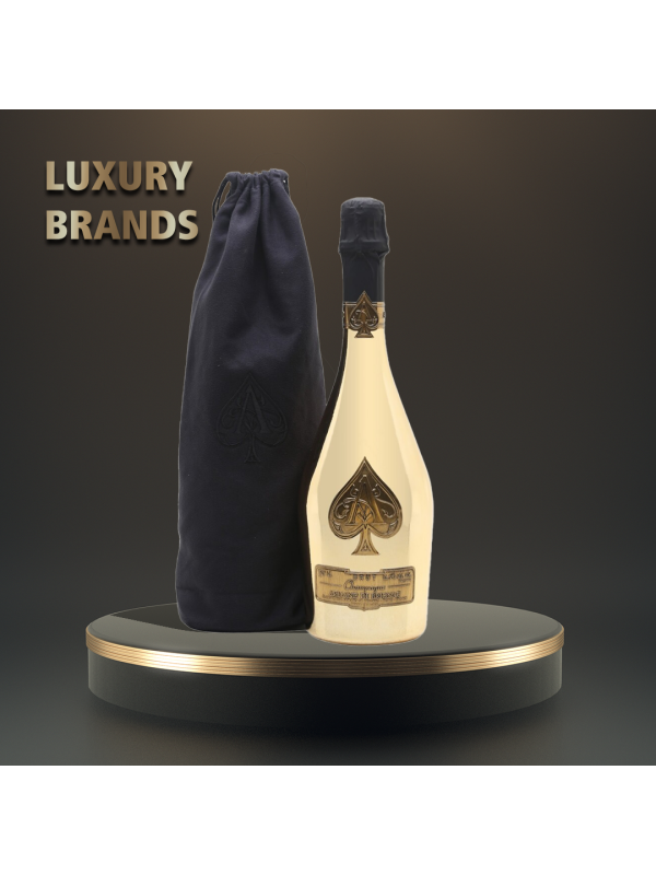 Armand de Brignac - Sampanie Brut Gold Velvet Bag - 0.75L, Alc: 12.5%