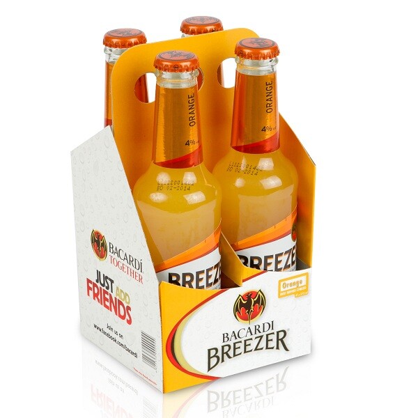 Bacardi Breezer - orange 0.275 L  - 4 pack