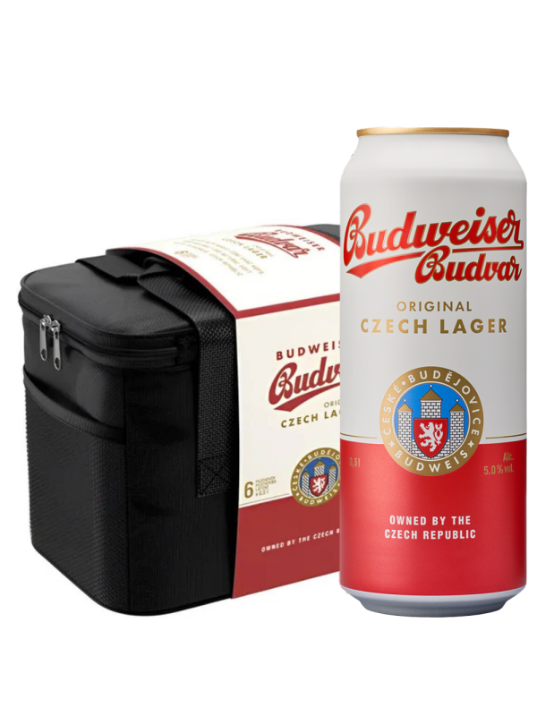 Budweiser Budvar - Can Termobag Bere Lager - 6 buc. x 0.5L, Alc: 5% - doza