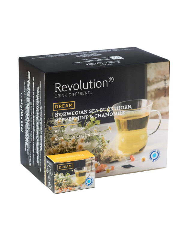 Revolution - Hot Tea - Norwegian Sea Buckthorn, Peppermint & Chamomile - 30 pl.