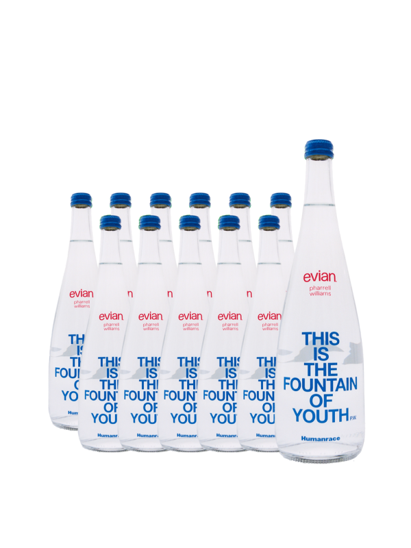 Evian - Apa minerala (plata) Pharrell Williams Limited Edition - 12 buc. x 0.75L - sticla