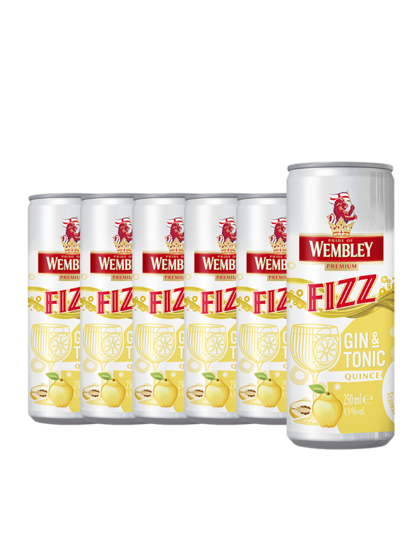Wembley - Fizz Gin & Tonic Quince - 6 buc. x 0.25L, Alc: 4.9% - doza