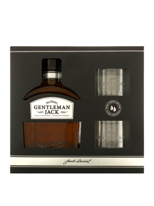 Jack Daniel's Gentleman Jack - Tennessee Whiskey GB + 2 pahare - 0.7L, Alc: 40%