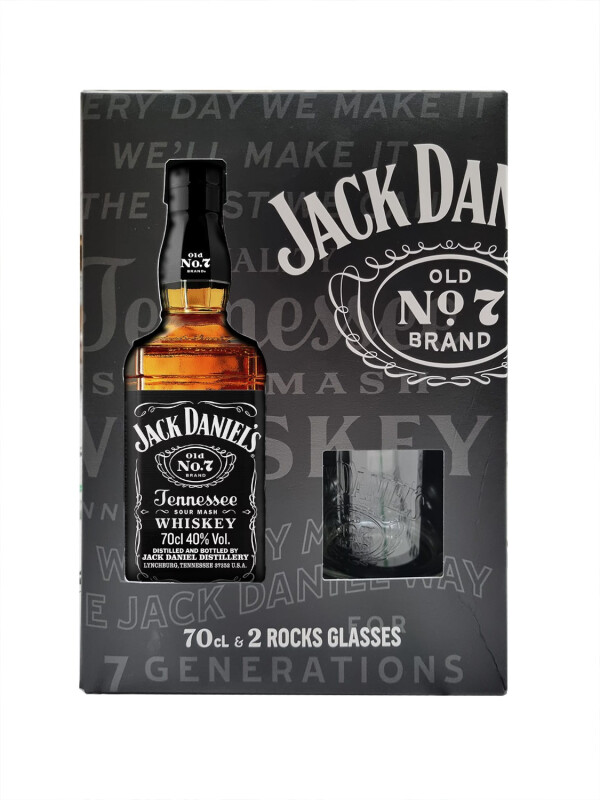 Jack Daniel's - Tennessee Whiskey + 2 pahare GB - 0.7L, Alc: 40%