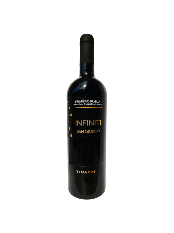 Tinazzi - Cantine San Giorgio - Sentieri Infiniti, Primitivo Puglia IGP rosso 2021 - 0.75L, Alc: 14% Tinazzi - Cantine San Giorgio - Sentieri Infiniti, Primitivo Puglia IGP rosso 2021 - 0.75L, Alc: 14%