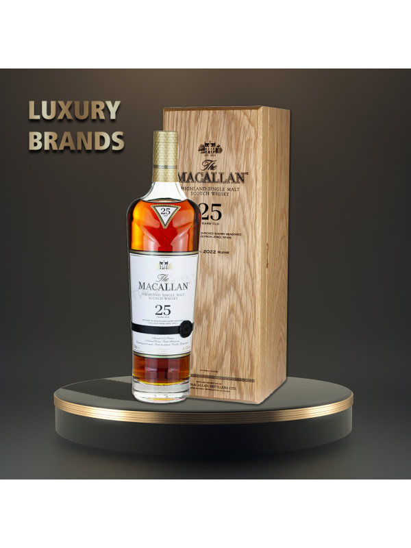 Macallan - Scotch Single Malt Whisky 25 yo cutie lemn - 0.7L, Alc: 43%