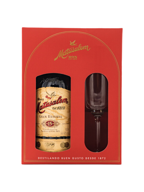 Matusalem - Rom 15 yo Gran Reserva + 1 pahar - 0.7L, Alc: 40%