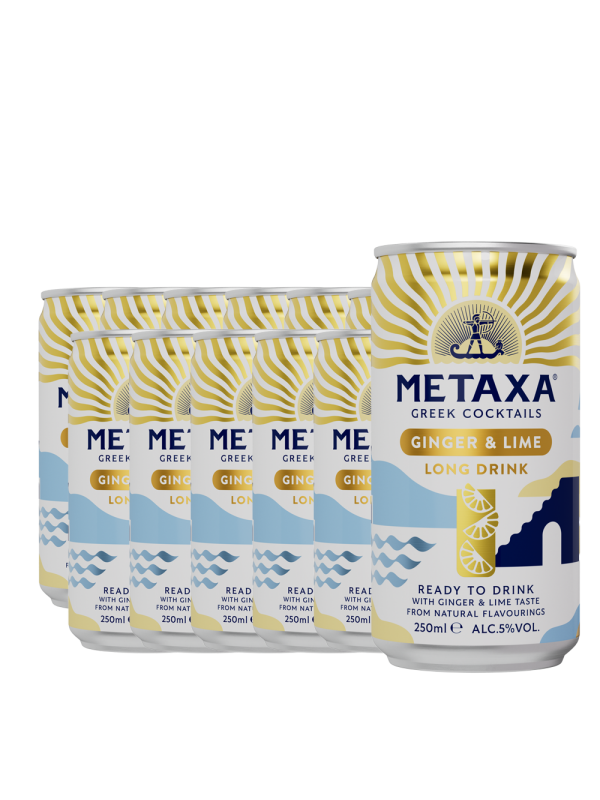 Metaxa - Ginger & Lime RTD Greek Cocktails - 12 buc. x 0.25L, Alc: 5% - doza
