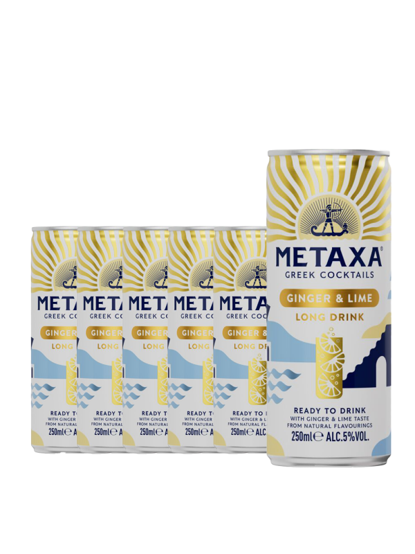 Metaxa - RTD Greek Cocktails Ginger & Lime - 6 buc. x 0.25L, Alc: 5% - doza