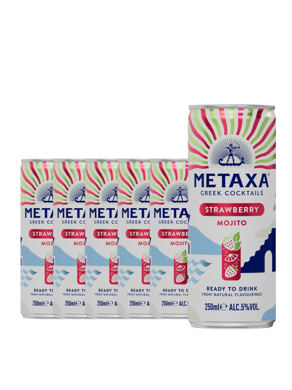 Metaxa - Strawberry Mojito RTD Greek Cocktails - 6 buc. x 0.25L, Alc: 5% - doza