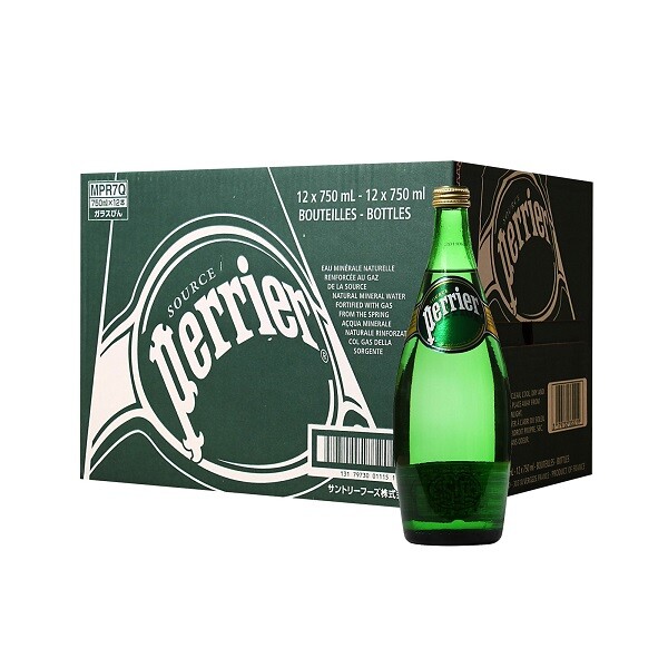 Perrier - Apa minerala carbogazoasa - 12 buc. x 0.75L - sticla