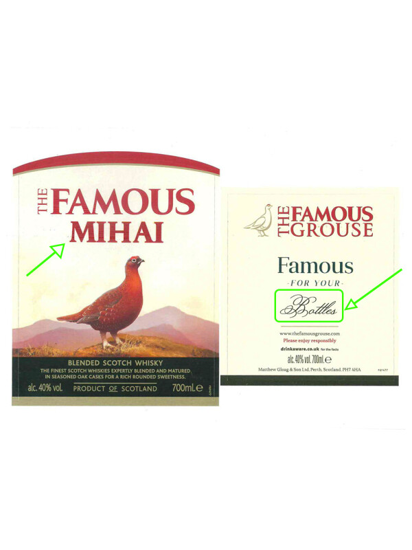 The Famous Grouse - Scotch Blended Whisky eticheta personalizabila - 0.7L, Alc: 40%