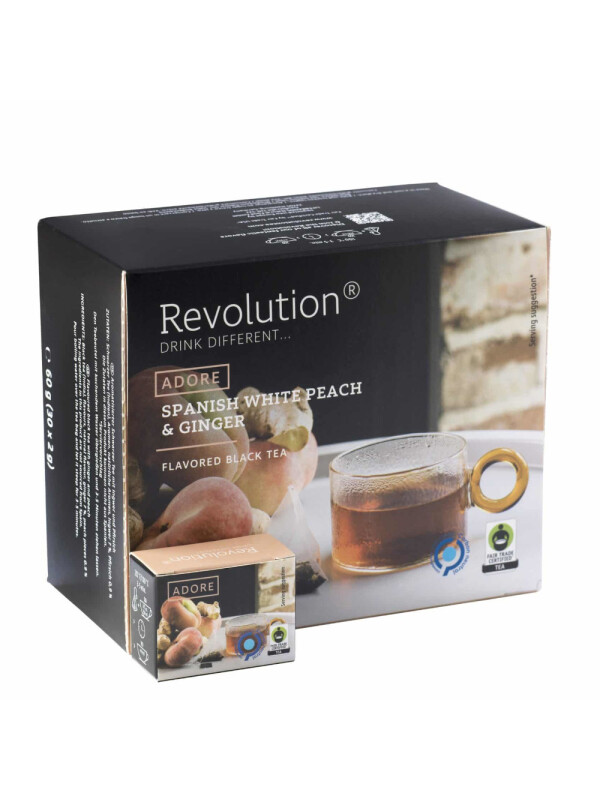 Revolution - Hot Tea - Spanish White Peach & Ginger black - 30 pl.