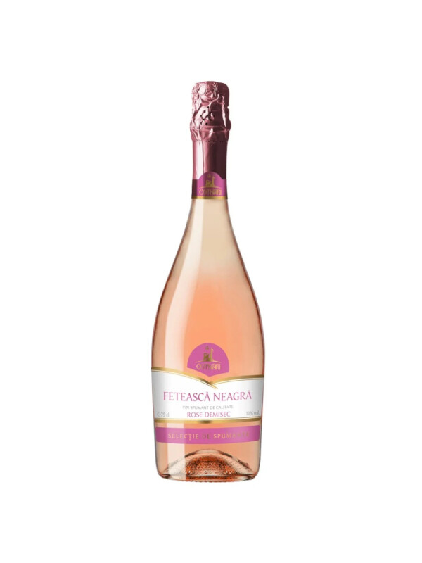 Cotnari - Selectie Spumant Feteasca Neagra Rose DOC, demisec - 0.75L, Alc: 11%