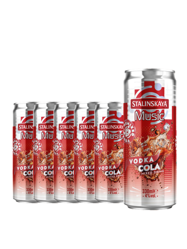 Stalinskaya - RTD  Music Vodka Cola 6 buc. x 0.33L, Alc: 4% - doza