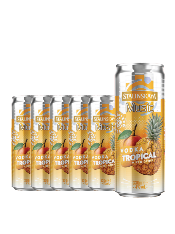 Stalinskaya - RTD  Music Vodka Tropical 6 buc. x 0.33L, Alc: 4% - doza