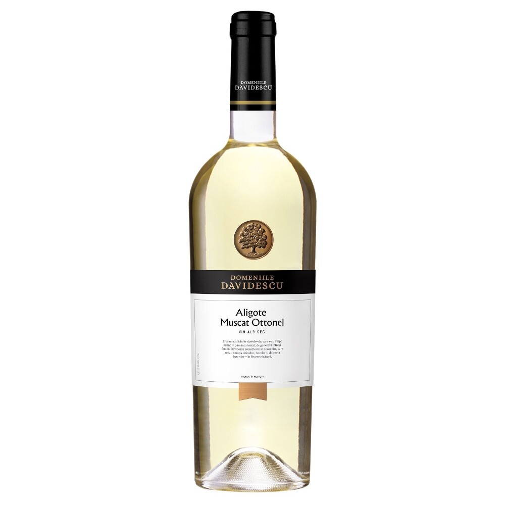 Domeniile Davidescu - Aligote & Muscat Ottonel 2023 - 0.75L, Alc: 12.5%