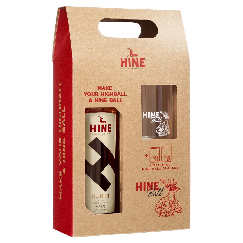 Hine - Cognac H by Hine VSOP GB + 2 pahare - 0.7L, Alc: 40%