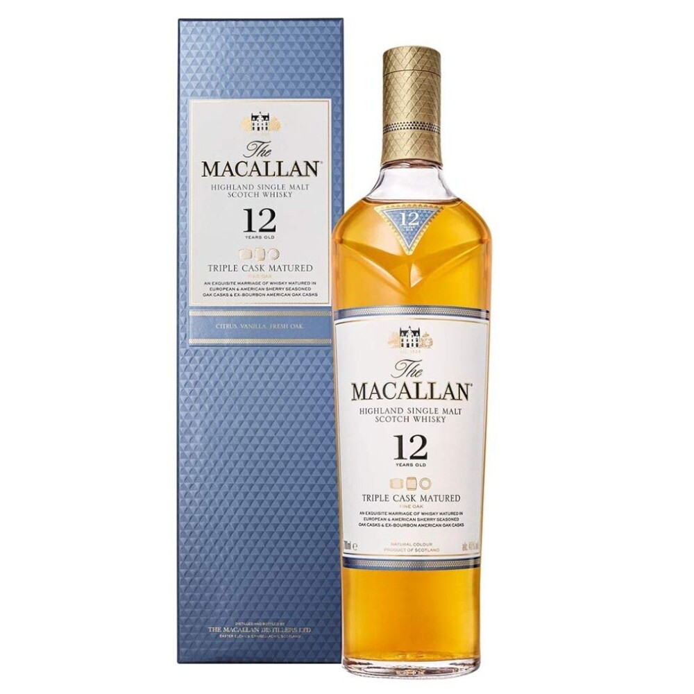 ウイスキー MACALLAN single malt scotch whiskey Macallan - Triple Cask Scotch Single Malt Whisky 12yo GB - 0.7L
