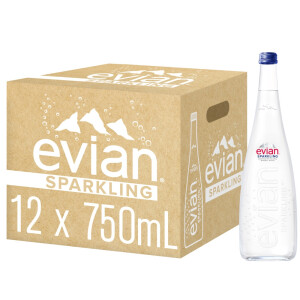 Evian - Apa minerala sparkling - 12 buc. x 0.75L - sticla