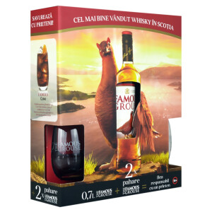 The Famous Grouse - Scotch Blended Whisky - 0.7L + 2 pahare, Alc: 40%