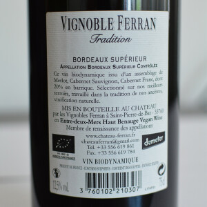 Chateau Ferran - Saint Pierre, Bordeaux Rouge Superieur BIO 2021 -  0.75L, Alc: 12.5%
