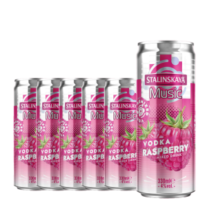 Stalinskaya - RTD  Music Vodka Raspberry 6 buc. x 0.33L, Alc: 4% - doza