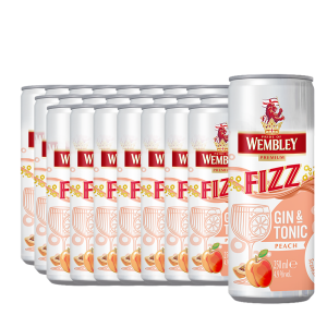 Wembley - Fizz Gin & Tonic Peach - 24 buc. x 0.25L, Alc: 4.9% - doza