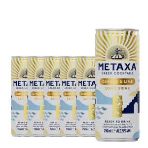 Metaxa - Ginger & Lime RTD Greek Cocktails - 6 buc. x 0.25L, Alc: 5% - doza