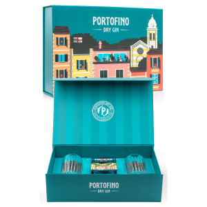 Portofino - Dry Gin + 2 Pahare GB - 0.5L, Alc: 43%