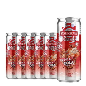 Stalinskaya - RTD  Music Vodka Cola 6 buc. x 0.33L, Alc: 4% - doza
