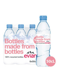 Evian - Apa minerala naturala (plata) - 6 buc. x 0.5L - rPET