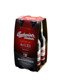 Budweiser Budvar - Bere Dark Lager - 4 buc. x 0.33L, Alc: 4.7% - sticla