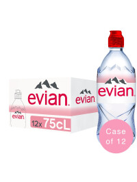 Evian - Sport cap, apa minerala naturala (plata) - 12 buc. x 0.75L - PET