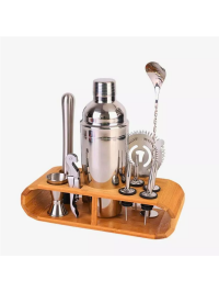 Set cadou Cocktail Shaker Mixology cu 11 accesorii, 750ml, Silver